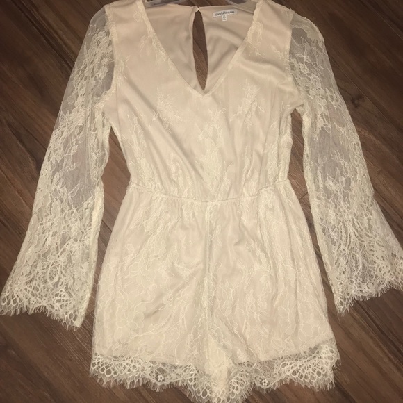 Charlotte Russe Dresses & Skirts - Gorgeous nude lace romper